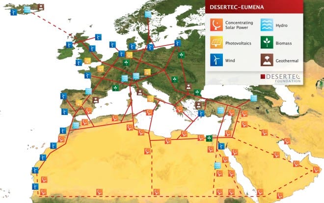 Desertec Renewables Map